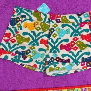 Judith March Aztec Bird print shorts women’s large NWT